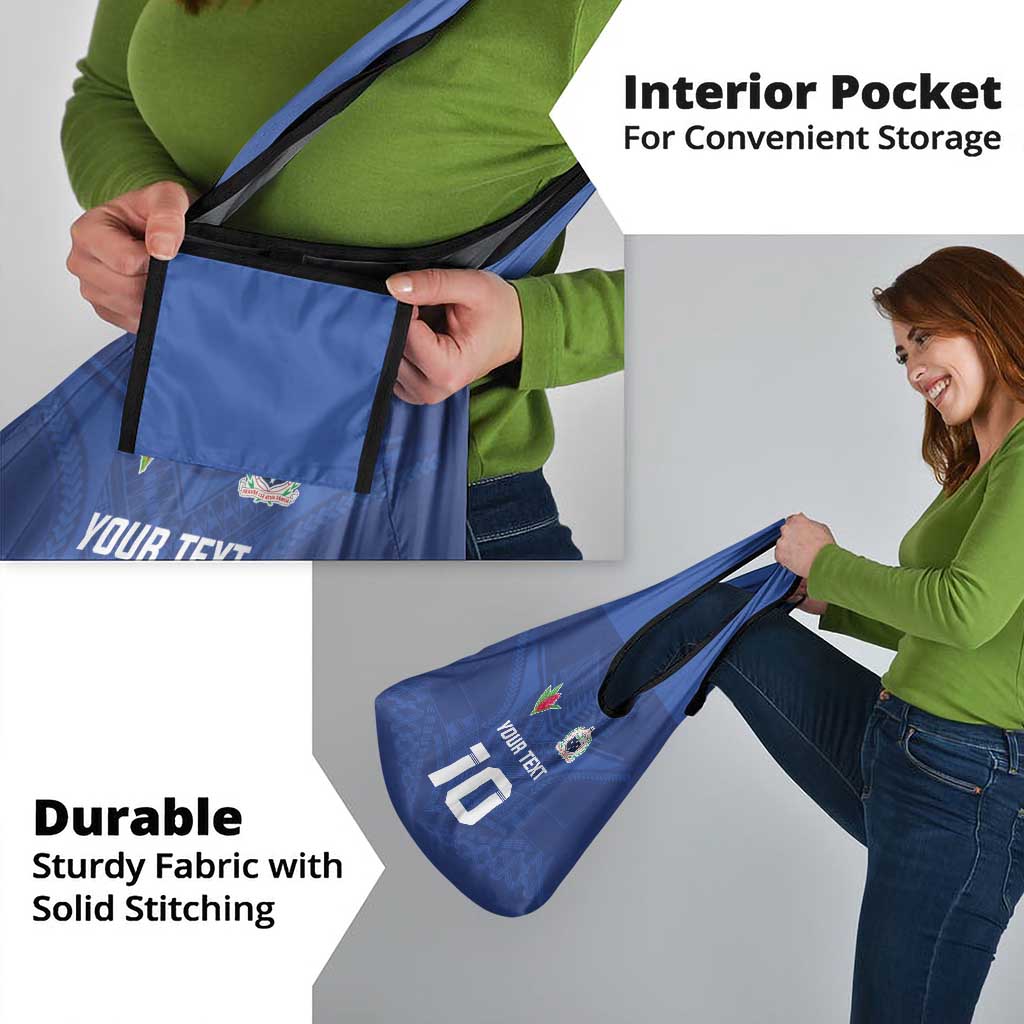 Custom Samoa Rugby Grocery Bag Tatau Tribal Motifs Sporty Style - Polynesian Pride