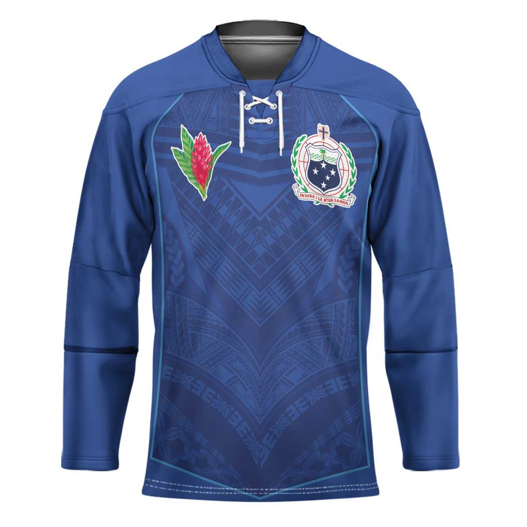 Custom Samoa Rugby Hockey Jersey Tatau Tribal Motifs Sporty Style - Polynesian Pride
