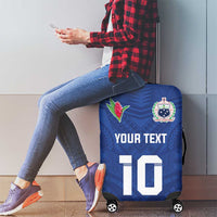Custom Samoa Rugby Luggage Cover Tatau Tribal Motifs Sporty Style - Polynesian Pride