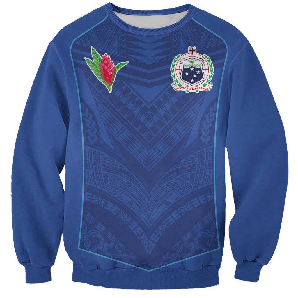 Custom Samoa Rugby Sweatshirt Tatau Tribal Motifs Sporty Style - Polynesian Pride