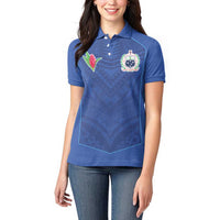 Custom Samoa Rugby Women Polo Shirt Tatau Tribal Motifs Sporty Style - Polynesian Pride