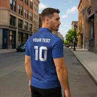 Custom Samoa Rugby Zipper Polo Shirt Tatau Tribal Motifs Sporty Style - Polynesian Pride