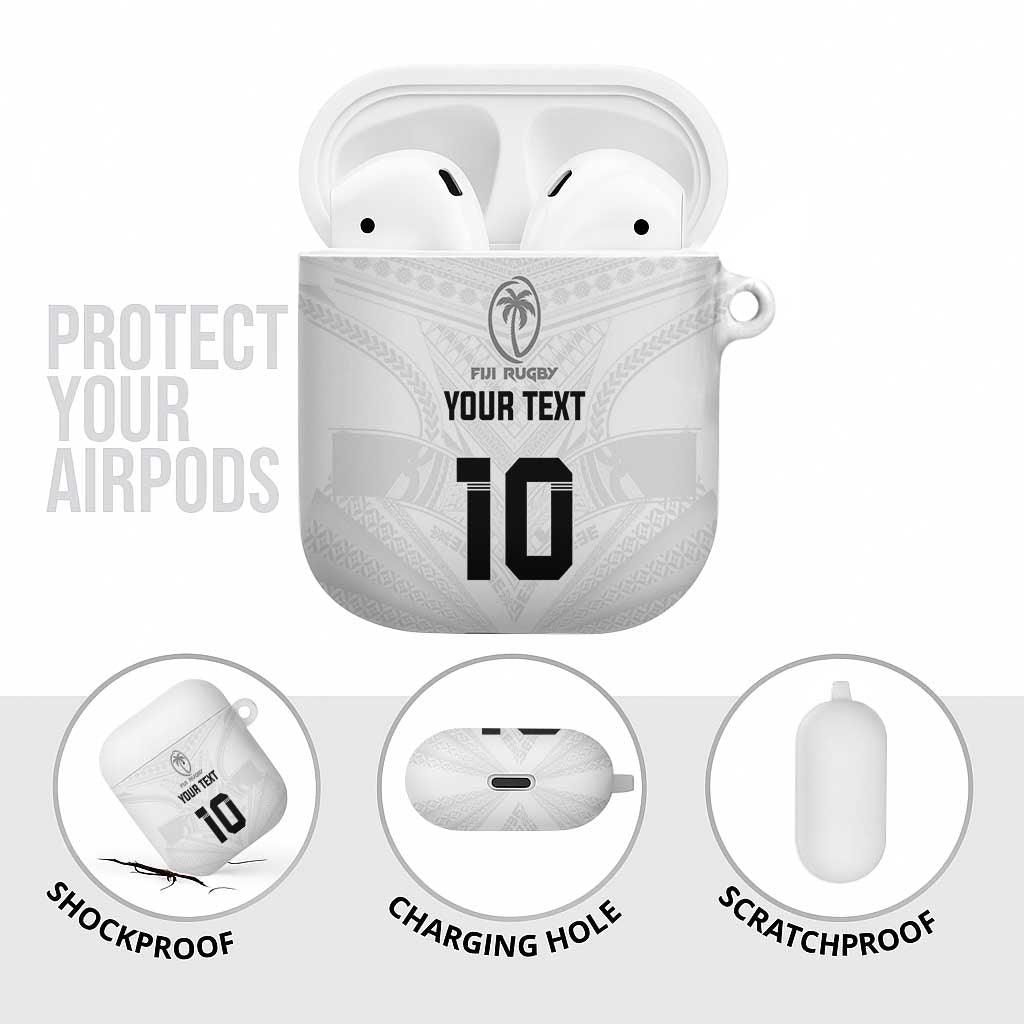 Custom Fiji Rugby AirPods Case Tapa Tribal Motifs Sporty Style LT03 - Polynesian Pride