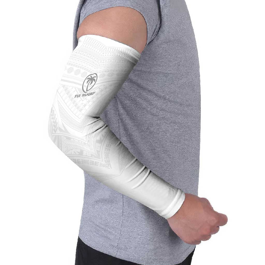 Custom Fiji Rugby Arm Sleeves Tapa Tribal Motifs Sporty Style LT03 - Polynesian Pride