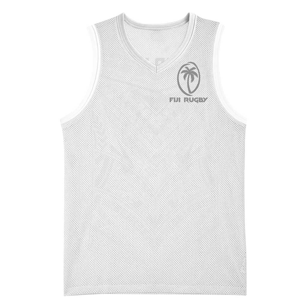 Custom Fiji Rugby Basketball Jersey Tapa Tribal Motifs Sporty Style LT03 Unisex White - Polynesian Pride