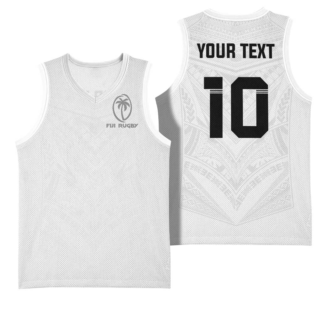 Custom Fiji Rugby Basketball Jersey Tapa Tribal Motifs Sporty Style LT03 - Polynesian Pride