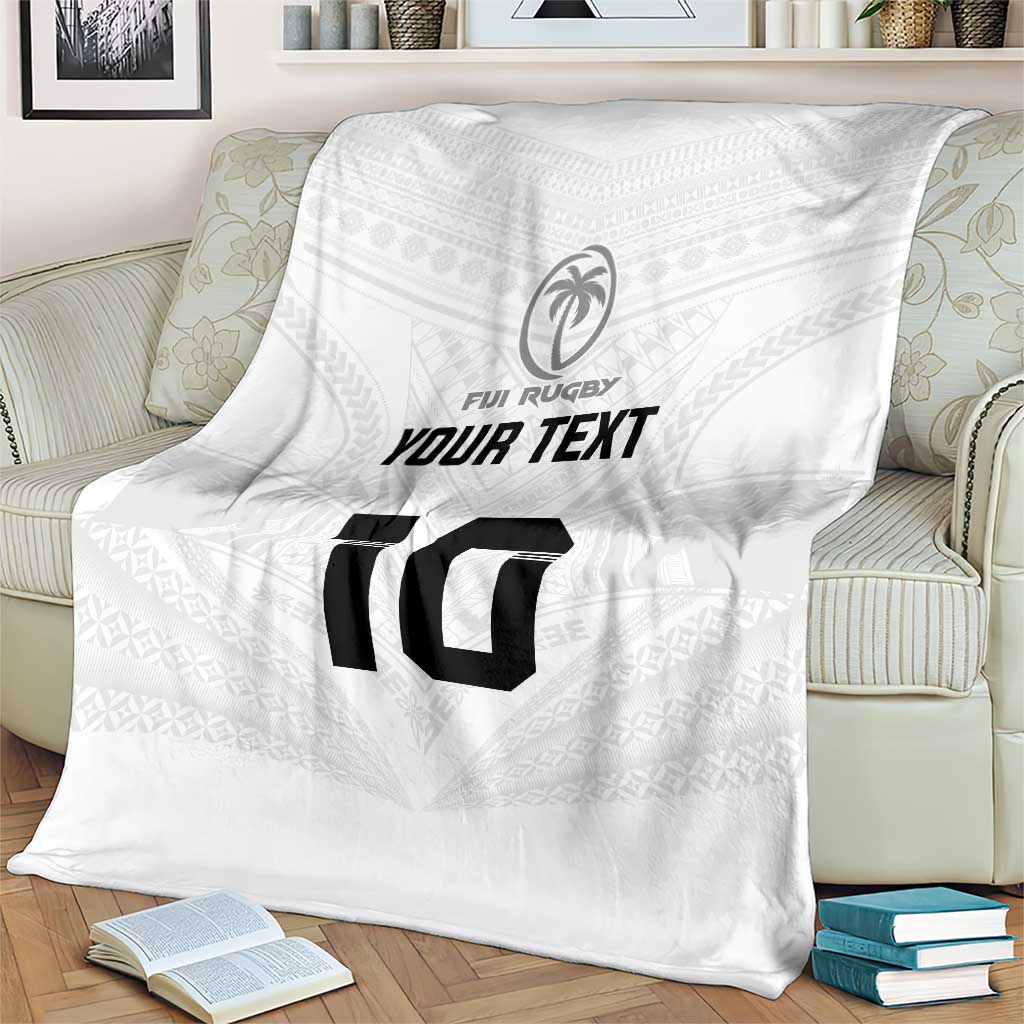 Custom Fiji Rugby Blanket Tapa Tribal Motifs Sporty Style - Polynesian Pride