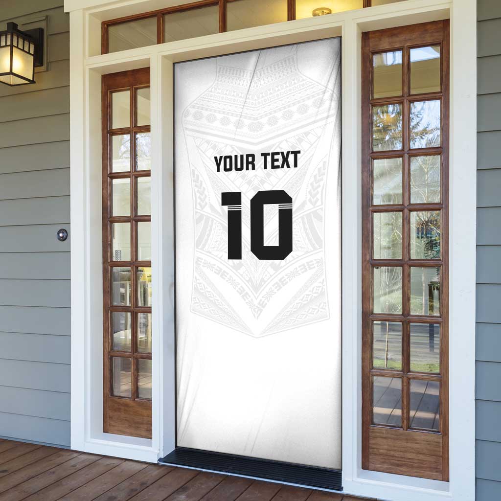 Custom Fiji Rugby Door Cover Tapa Tribal Motifs Sporty Style LT03 - Polynesian Pride