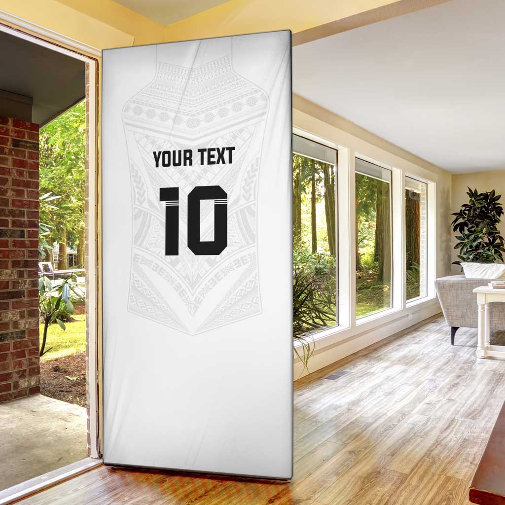 Custom Fiji Rugby Door Cover Tapa Tribal Motifs Sporty Style LT03 - Polynesian Pride