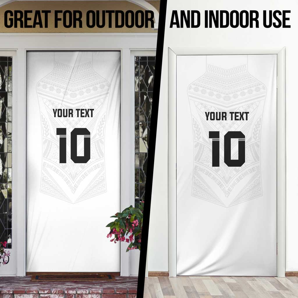 Custom Fiji Rugby Door Cover Tapa Tribal Motifs Sporty Style LT03 - Polynesian Pride