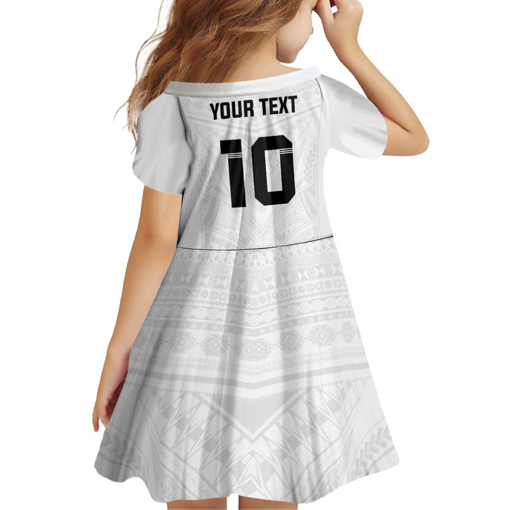 Custom Fiji Rugby Family Matching Off Shoulder Short Dress and Hawaiian Shirt Tapa Tribal Motifs Sporty Style - Polynesian Pride