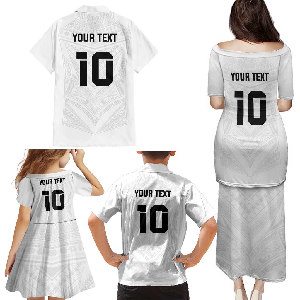 Custom Fiji Rugby Family Matching Puletasi and Hawaiian Shirt Tapa Tribal Motifs Sporty Style - Polynesian Pride