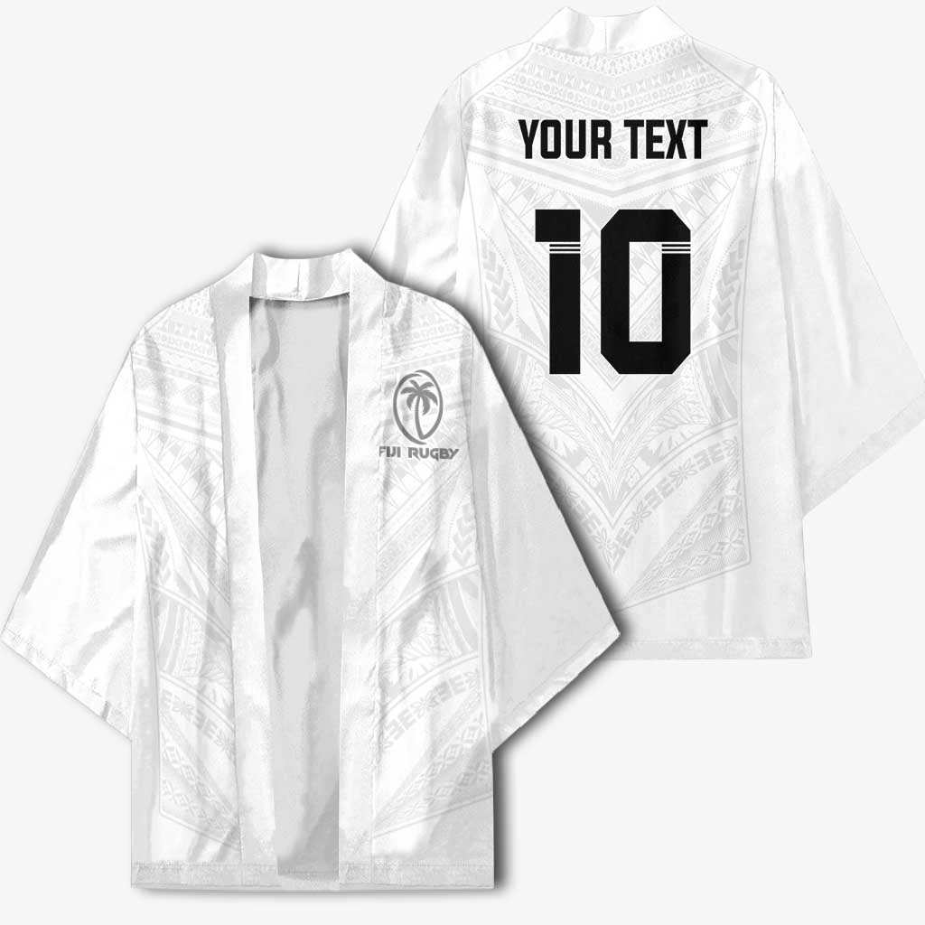 Custom Fiji Rugby Kimono Tapa Tribal Motifs Sporty Style - Polynesian Pride