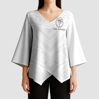 Custom Fiji Rugby Kimono Sleeve Blouse Tapa Tribal Motifs Sporty Style LT03 - Polynesian Pride