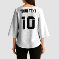 Custom Fiji Rugby Kimono Sleeve Blouse Tapa Tribal Motifs Sporty Style LT03 - Polynesian Pride