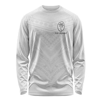 Custom Fiji Rugby Long Sleeve Shirt Tapa Tribal Motifs Sporty Style - Polynesian Pride
