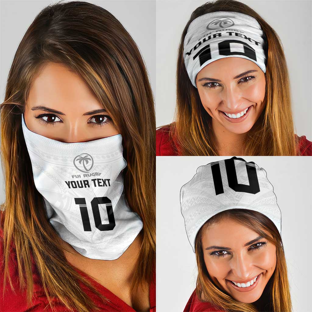 Custom Fiji Rugby Neck Gaiter Tapa Tribal Motifs Sporty Style LT03 - Polynesian Pride