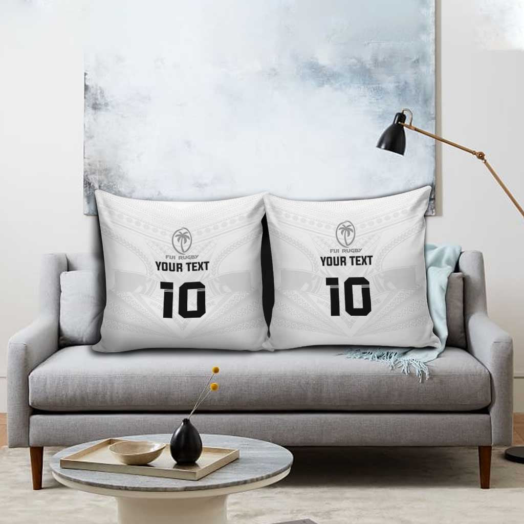 Custom Fiji Rugby Pillow Cover Tapa Tribal Motifs Sporty Style LT03 - Polynesian Pride
