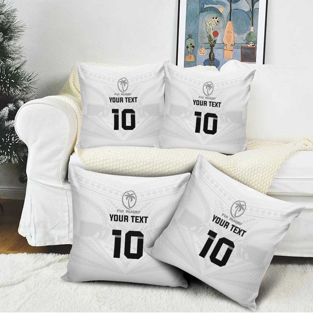 Custom Fiji Rugby Pillow Cover Tapa Tribal Motifs Sporty Style LT03 - Polynesian Pride