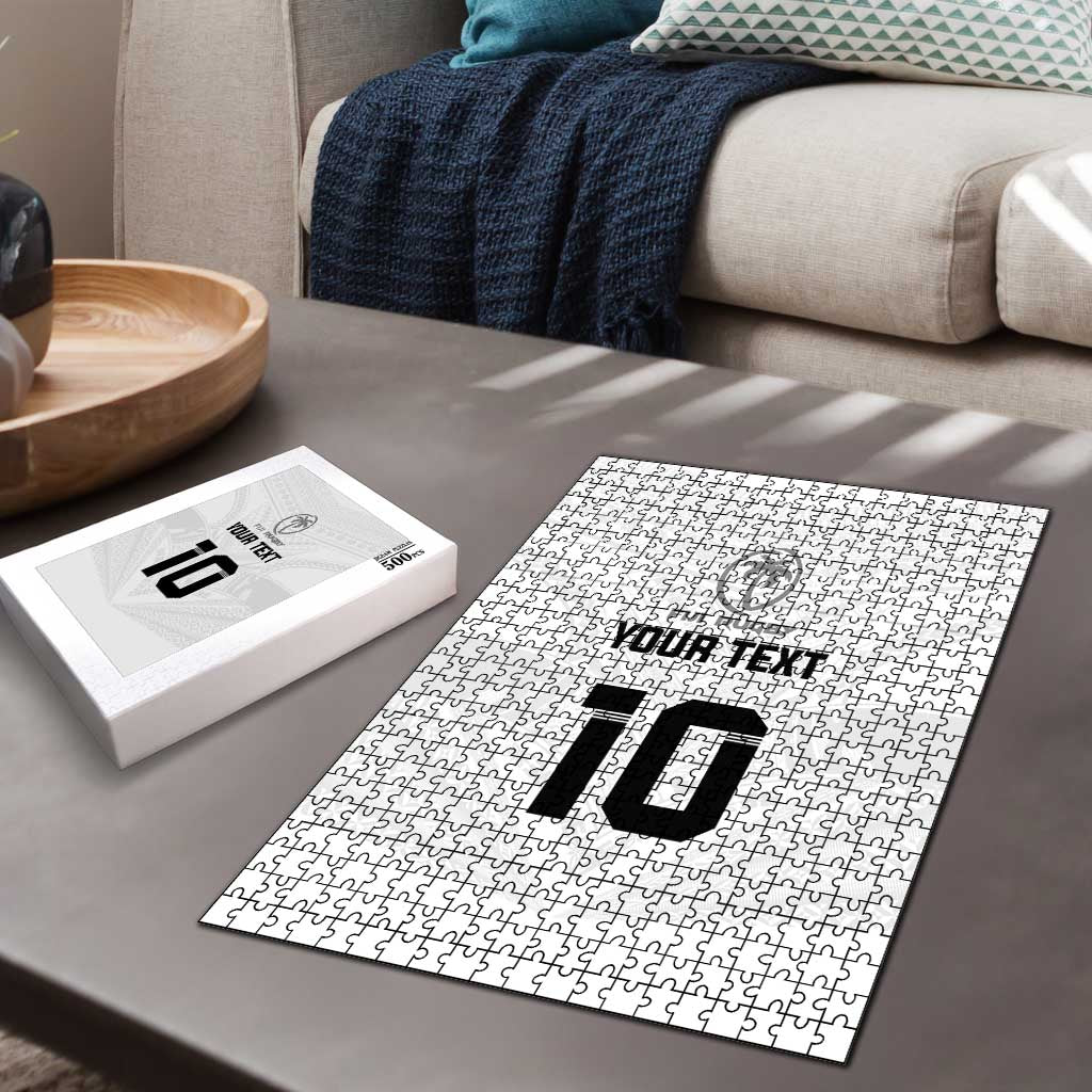 Custom Fiji Rugby Puzzle Tapa Tribal Motifs Sporty Style - Polynesian Pride