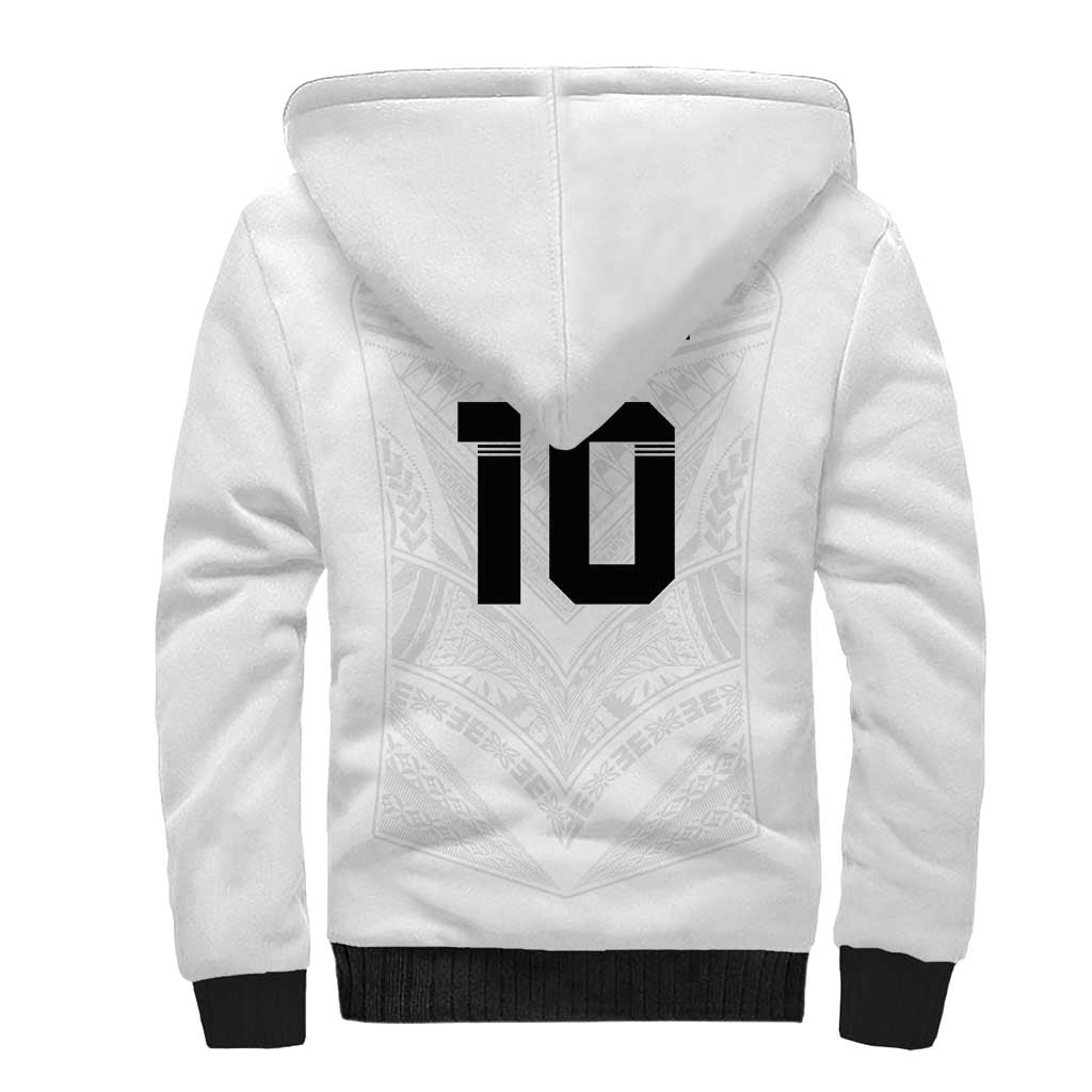 Custom Fiji Rugby Sherpa Hoodie Tapa Tribal Motifs Sporty Style - Polynesian Pride