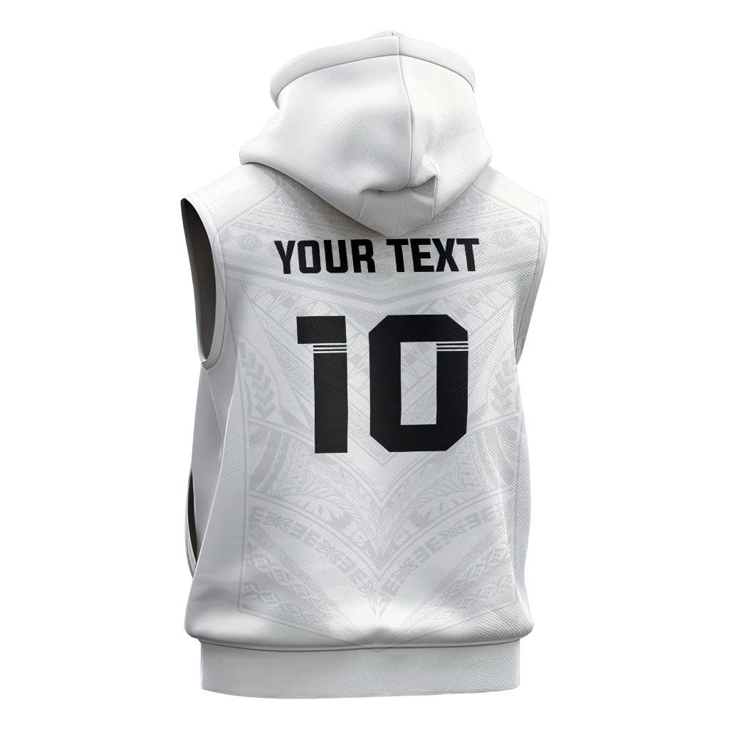 Custom Fiji Rugby Sleeveless Zip Hoodie Tapa Tribal Motifs Sporty Style LT03 - Polynesian Pride