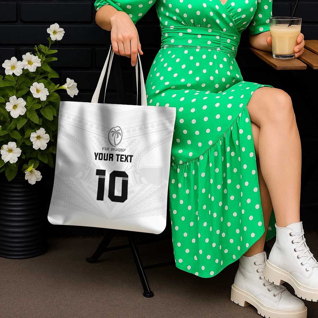 Custom Fiji Rugby Tote Bag Tapa Tribal Motifs Sporty Style LT03 - Polynesian Pride