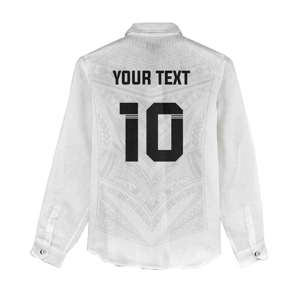 Custom Fiji Rugby Women Casual Shirt Tapa Tribal Motifs Sporty Style - Polynesian Pride