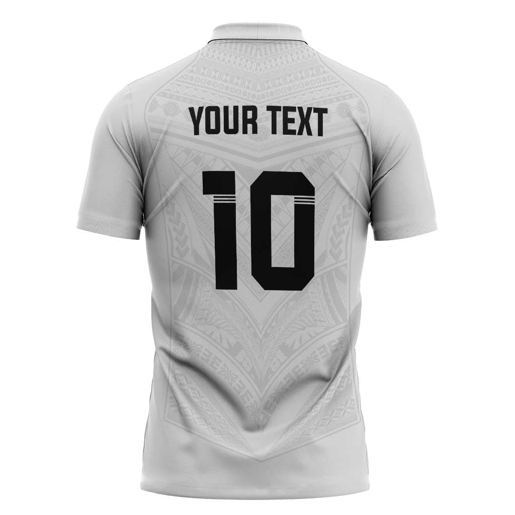 Custom Fiji Rugby Zipper Polo Shirt Tapa Tribal Motifs Sporty Style LT03 - Polynesian Pride
