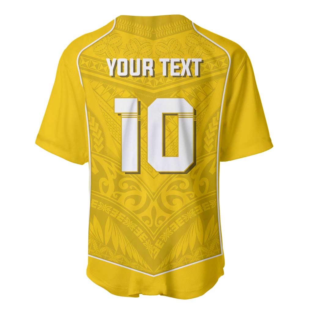 Custom Niue Rugby Baseball Jersey Hiapo Tribal Motifs Sporty Style - Polynesian Pride