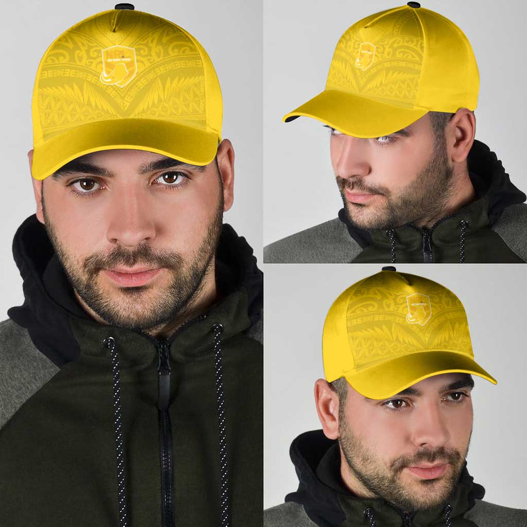 Niue Rugby Classic Cap Hiapo Tribal Motifs Sporty Style - Polynesian Pride