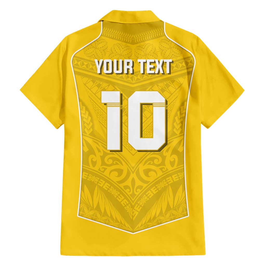 Custom Niue Rugby Family Matching Short Sleeve Bodycon Dress and Hawaiian Shirt Hiapo Tribal Motifs Sporty Style LT03 - Polynesian Pride