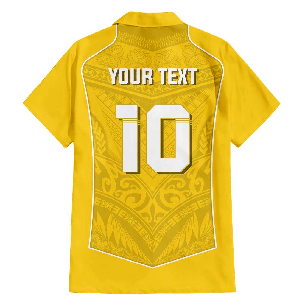 Custom Niue Rugby Hawaiian Shirt Hiapo Tribal Motifs Sporty Style LT03 - Polynesian Pride