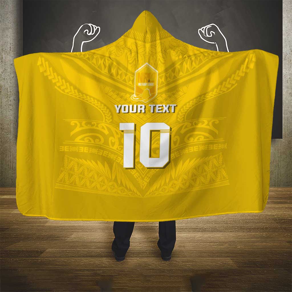 Custom Niue Rugby Hooded Blanket Hiapo Tribal Motifs Sporty Style LT03 - Polynesian Pride