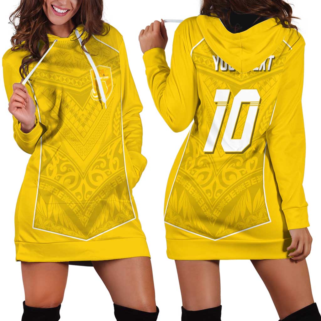 Custom Niue Rugby Hoodie Dress Hiapo Tribal Motifs Sporty Style LT03 - Polynesian Pride