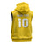 Custom Niue Rugby Sleeveless Zip Hoodie Hiapo Tribal Motifs Sporty Style - Polynesian Pride