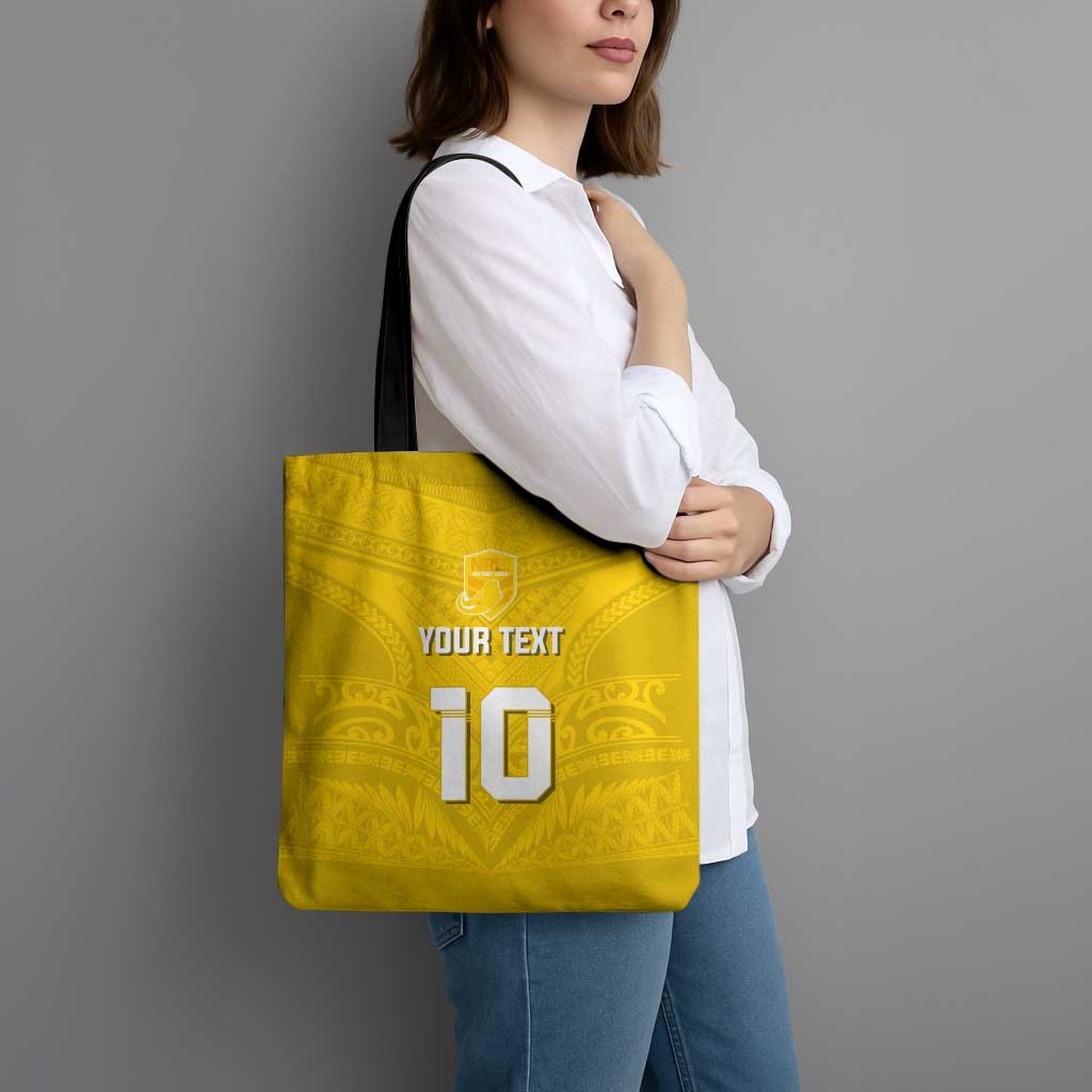 Custom Niue Rugby Tote Bag Hiapo Tribal Motifs Sporty Style - Polynesian Pride