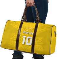 Custom Niue Rugby Travel Bag Hiapo Tribal Motifs Sporty Style LT03 - Polynesian Pride