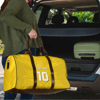 Custom Niue Rugby Travel Bag Hiapo Tribal Motifs Sporty Style LT03 - Polynesian Pride