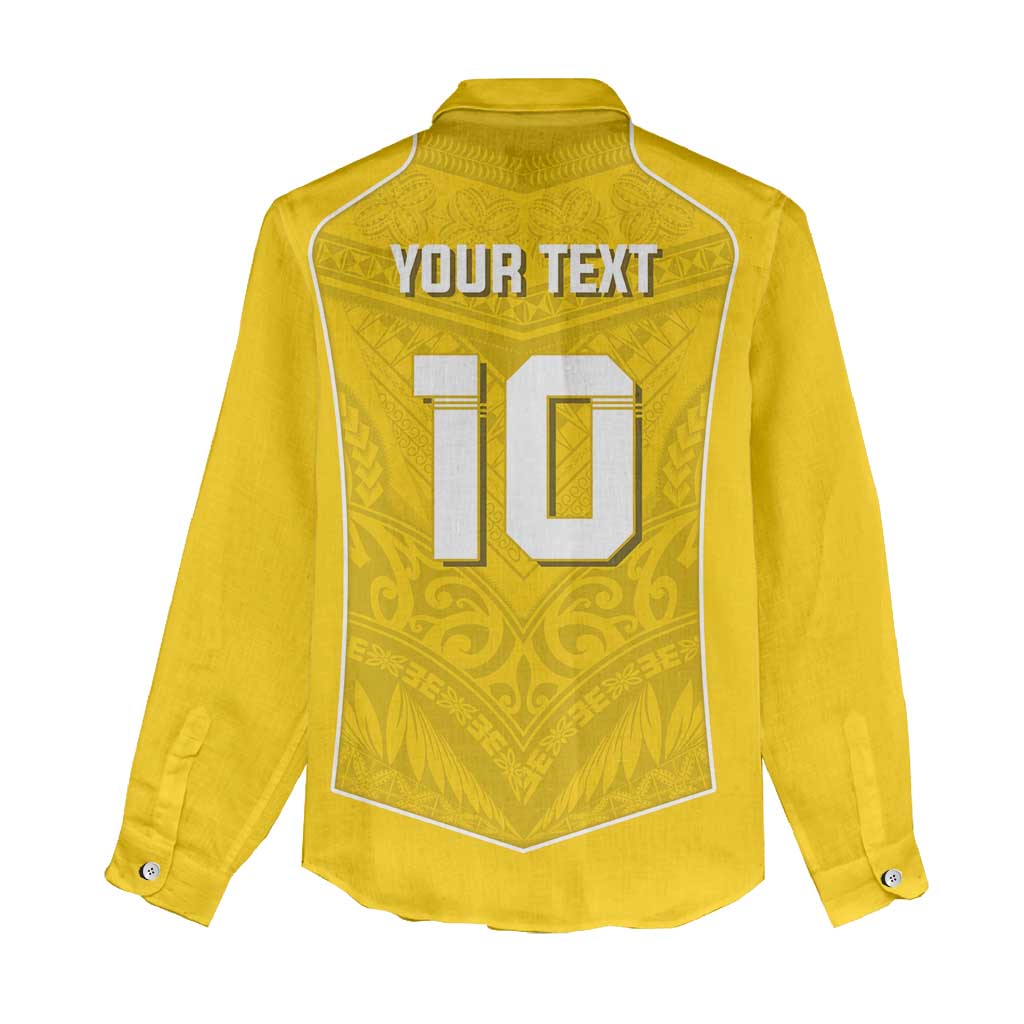 Custom Niue Rugby Women Casual Shirt Hiapo Tribal Motifs Sporty Style LT03 - Polynesian Pride