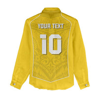 Custom Niue Rugby Women Casual Shirt Hiapo Tribal Motifs Sporty Style LT03 - Polynesian Pride