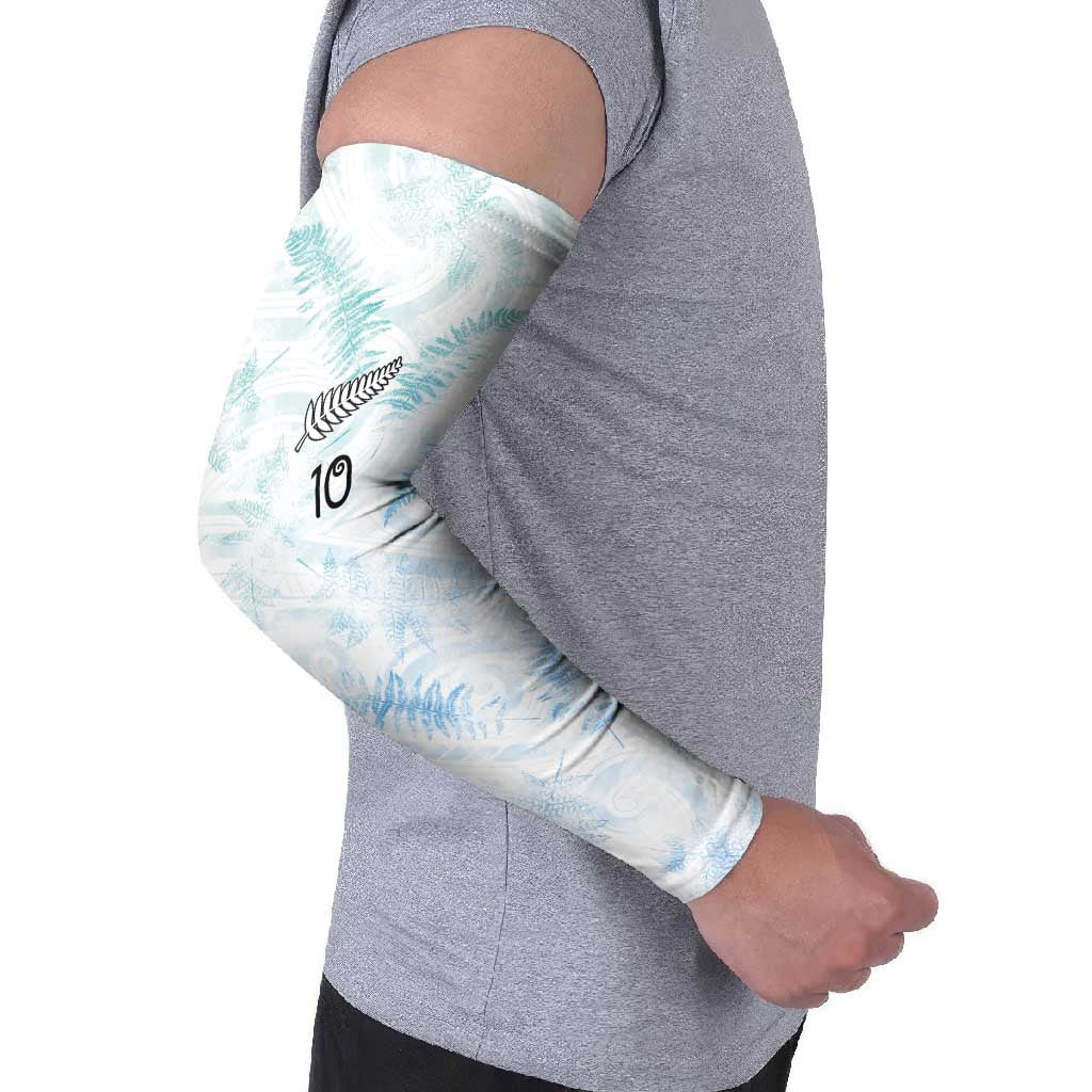 Custom New Zealand Football Arm Sleeves The Whites-Aotearoa Inspired LT03 - Polynesian Pride