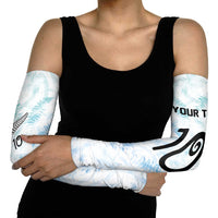 Custom New Zealand Football Arm Sleeves The Whites-Aotearoa Inspired LT03 - Polynesian Pride