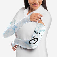 Custom New Zealand Football Arm Sleeves The Whites-Aotearoa Inspired LT03 - Polynesian Pride