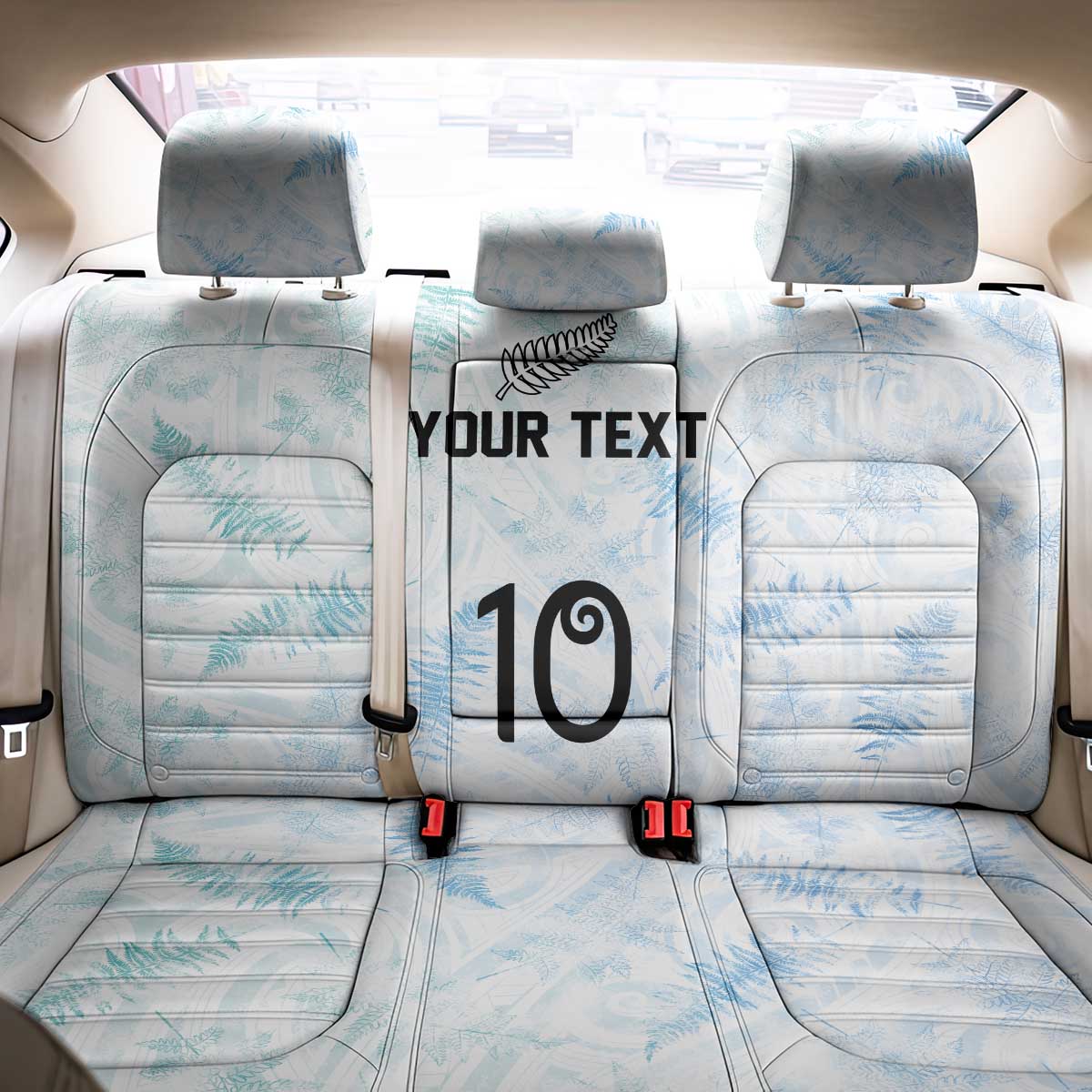 Custom New Zealand Football Back Car Seat Cover The Whites-Aotearoa Inspired LT03 - Polynesian Pride