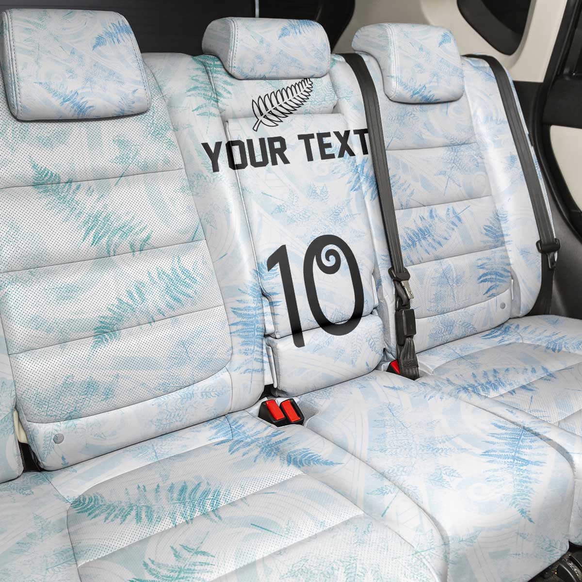 Custom New Zealand Football Back Car Seat Cover The Whites-Aotearoa Inspired LT03 - Polynesian Pride