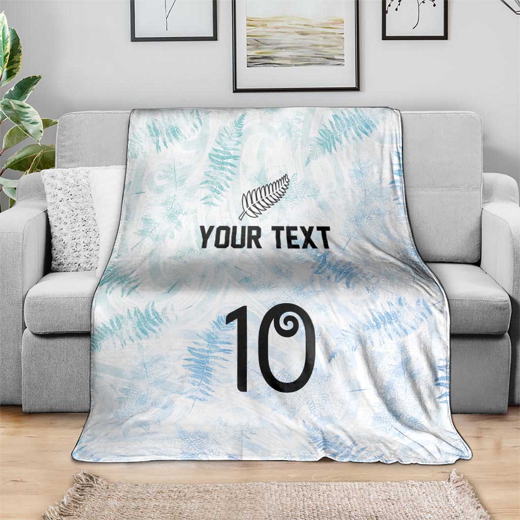 Custom New Zealand Football Blanket The Whites-Aotearoa Inspired - Polynesian Pride