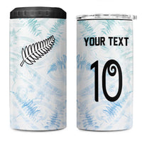 Custom New Zealand Football 4 in 1 Can Cooler Tumbler The Whites-Aotearoa Inspired LT03 One Size: 16 oz White - Polynesian Pride