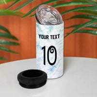 Custom New Zealand Football 4 in 1 Can Cooler Tumbler The Whites-Aotearoa Inspired LT03 - Polynesian Pride