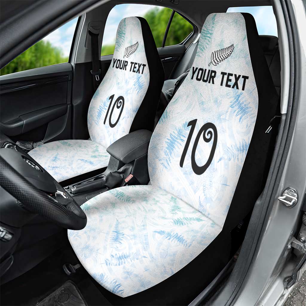 Custom New Zealand Football Car Seat Cover The Whites-Aotearoa Inspired LT03 - Polynesian Pride